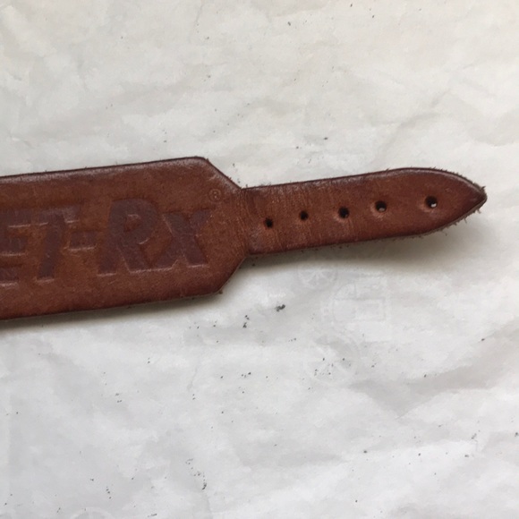 MET-RX tan leather weightlifting belt keychain - Picture 5 of 7